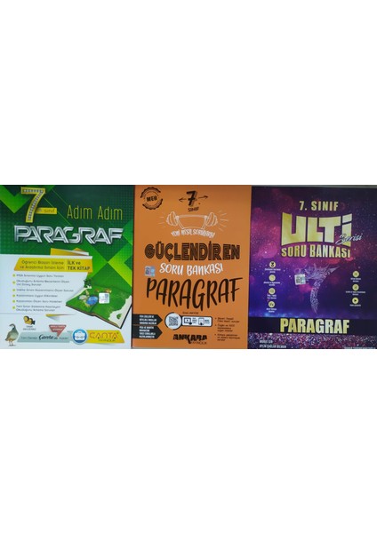 7. Sınıf Paragraf Ulti+Çanta+Ankara 3 Lü Soru Bankası