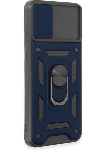 Samsung Galaxy A04E Kılıf Pars Lens Yüzüklü Silikon - Lacivert (K95) fiyatları