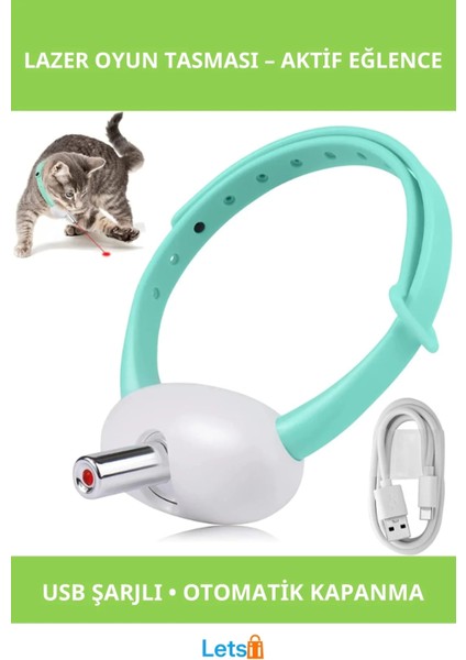 USB Şarjlı Otomatik Lazer Oyun Tasmaları Enerji Dolgunu Eğlence