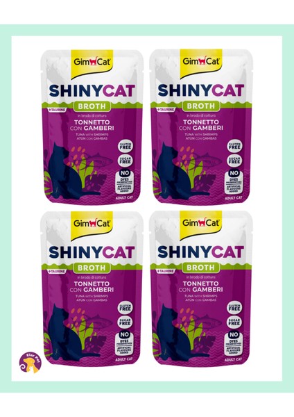 Shinycat Pouch Ton Balıklı ve Karidesli Kedi Maması 70 gr 4lu
