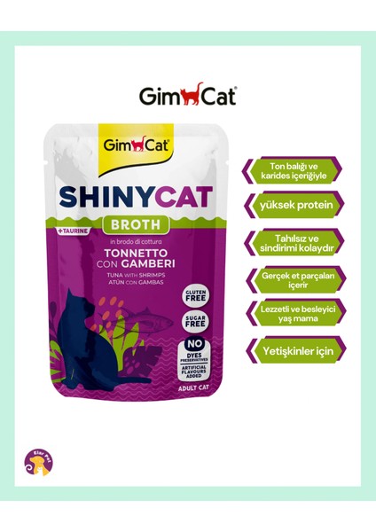 Shinycat Pouch Ton Balıklı ve Karidesli Kedi Maması 70 gr 4lu fiyatları