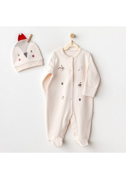 Penguin Bebek Tulum Takım Ekru
