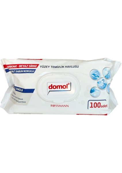 Yüzey Temizlik Havlusu Beyaz Sabun Katkılı 100'LÜ