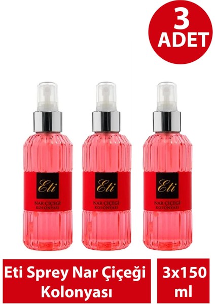 Sprey Nar Çiçeği Kolonyası 150 ml 3 Adet