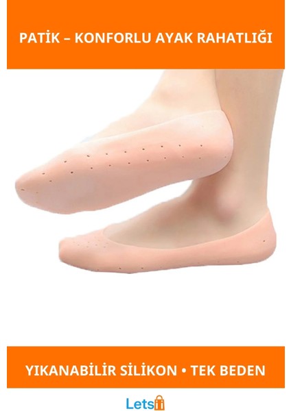 Yumuşak Toksik Madde Içermeyen Ayak Rahatlatıcı Silikon Patik 2 Adet