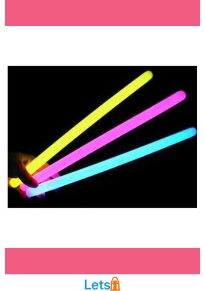 Karanlıkta Parlayan Fosforlu Glow Stick Kalın Çubuk 30 cm 1 Adet modelleri