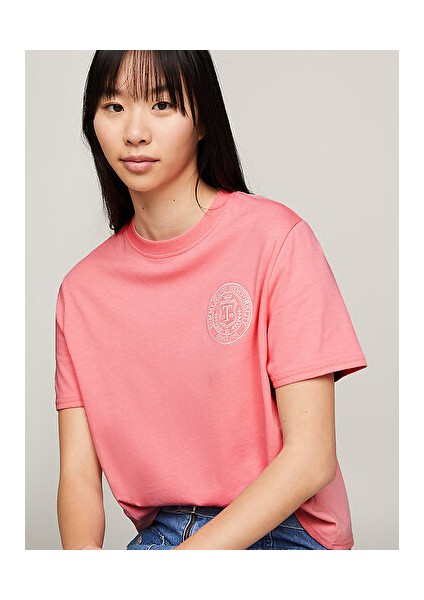 Kadın Şirin Pembe Kısa Kollu Tshirt modelleri