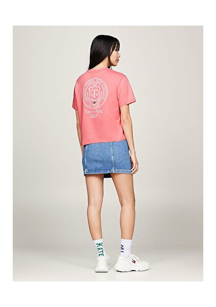 Kadın Şirin Pembe Kısa Kollu Tshirt fırsatları