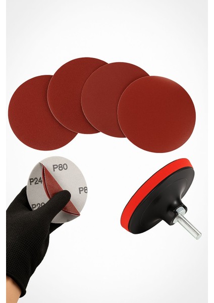 Cırt Zımpara Seti Avuç Taşlama Seti 115 Lik (25 Adet Zmpr) Matkap Cırt Taban Seti fiyatları