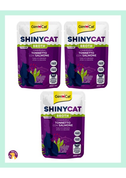 Shinycat Pouch Ton Balıklı ve Somonlu Kedi Maması 70 gr 3lu