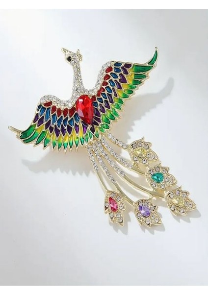 Taşlı Çin Feni Broş