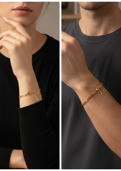 Altın Renk Gurmet Zincir Bileklik – Unisex Paslanmaz Çelik fiyatları