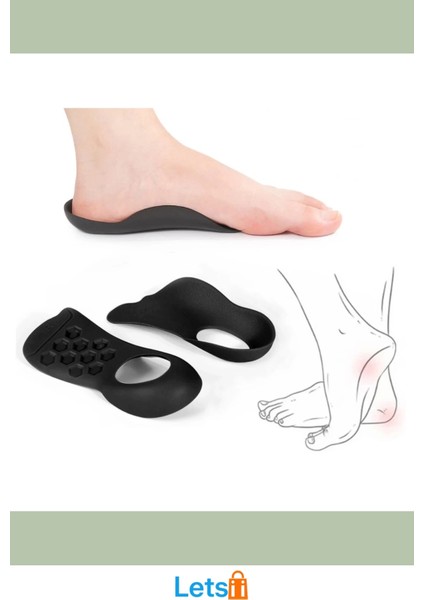 Esnek Düz Taban Düzeltici Topuk Yastığı Yumuşak Silikon indirimleri