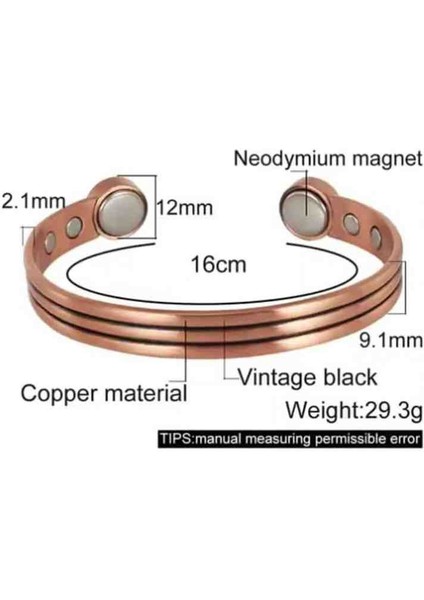 Saf Bakır Manyetik Enerji Denge Bileklik Bilezik fırsatları