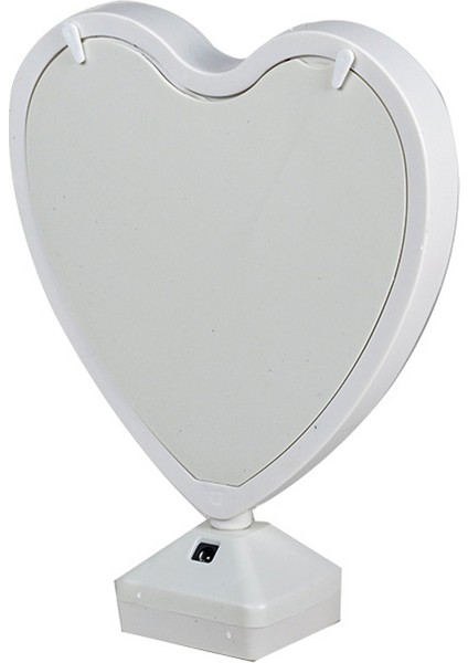 Büro Ev Ofis Makyaj Bakımı Için LED Işıklı Kalpli Sihirli Ayna