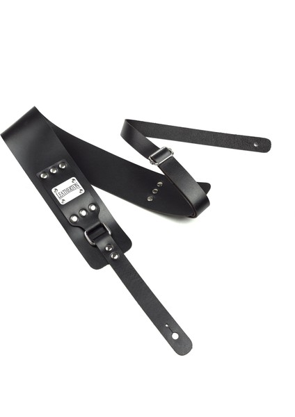 Lt Fastback Hakiki Deri Gitar Askısı (Siyah)
