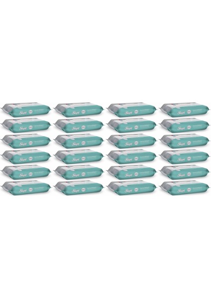 Perine Bölgesi ve Vücut Temizleme Islak Mendil Havlu 50 Yaprak (Ebat 4xl) (24 Lü Set)