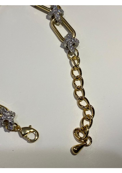 Parlak Taş Detaylı Şık Kadın Çift Renk Bileklik modelleri