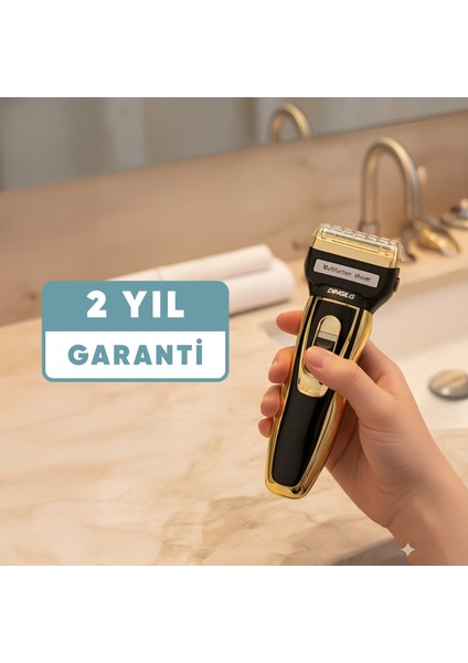 RD-6360 Altın Sarısı Şarjlı 3'ü 1 Arada Saç Sakal Burun Tıraş Makinesi Erkek Kişisel Bakım Seti modelleri