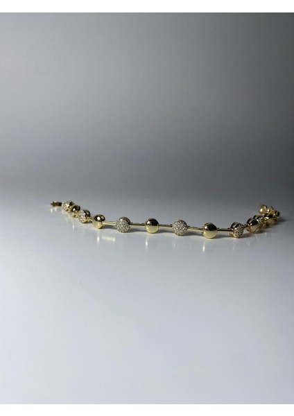 Minimal Zarif Özel Tasarım Zirkon Taş Detay Gold Bileklik modelleri