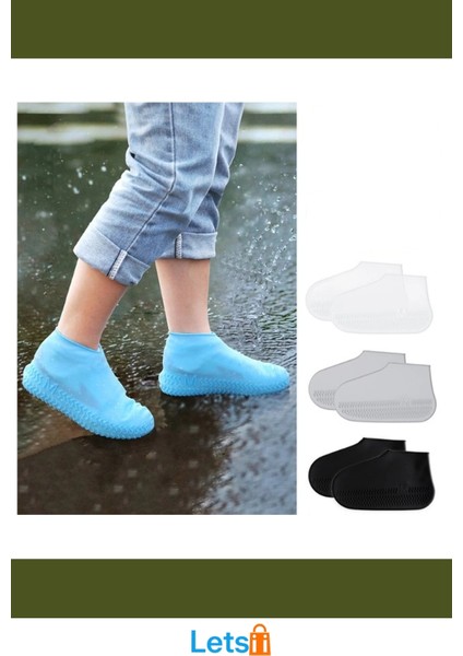 Su Geçirmez Kaymaz Dayanıklı Silikon Ayakkabı Kılıfı M Beden indirimleri