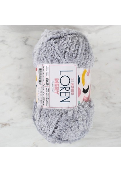 Loren Mery Açık Gri El Örgü İpi - M406 - 34313