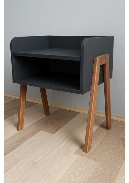 Masif Ahşap Ayaklı Mdf Komodin – Iskandinav Tarzı Modern Doğal ve Şık Görünüm fırsatları