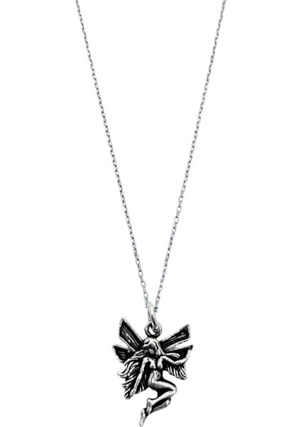 Retro Su Perisi Gümüş Kadın Kolye 1,5cm x 2cm