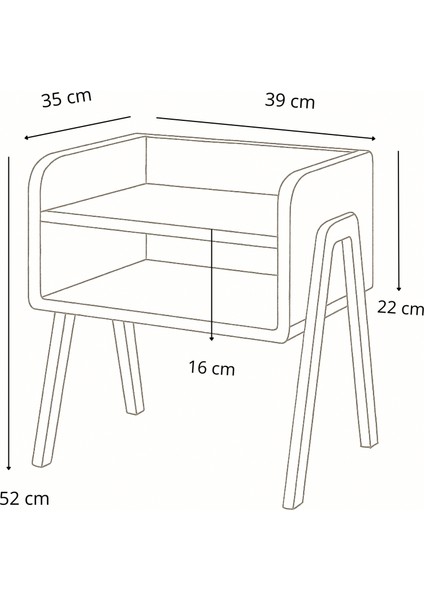 Masif Ahşap Ayaklı Mdf Komodin – Iskandinav Tarzı Modern Doğal ve Şık Görünüm indirimleri