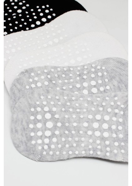 6'lı Sneakers Kaymaz Penye Çorap BS20102 Gri Beyaz Siyah fırsatları