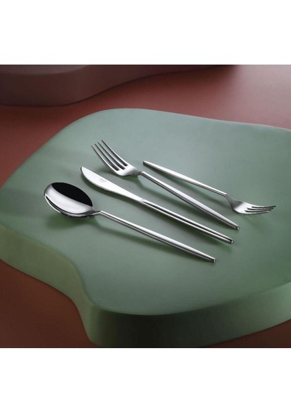 Teos Sade 16 Parça 4 Kişilik Çatal Kaşık Bıçak Takımı Günlük Kullanım Seti 304 Kalite