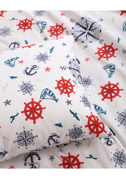 Deniz Esintisi Tek Kişilik Lastikli Çarşaflı Nevresim Takımı fırsatları