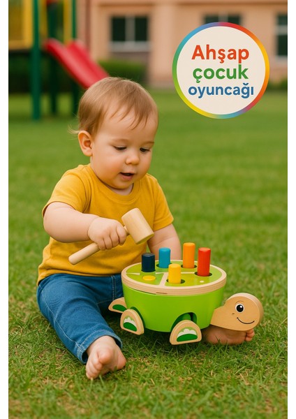 Woody Kaplumbağa Ahşap Çekiç Oyunu