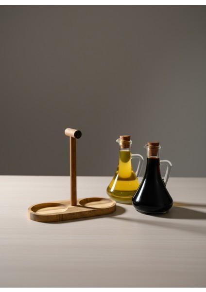 Bambu Kapaklı Yağdanlık Seti