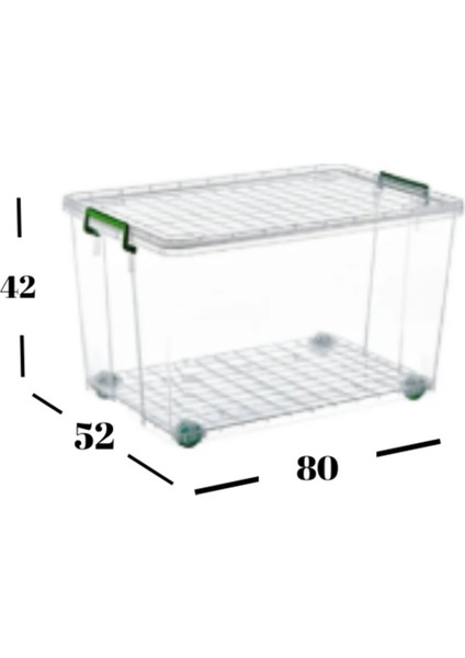 Tekerlekli Saklama Kutusu 120 Litre Şeffaf 3 Adet Saklama Kabı Mutfak/banyo Çok Amaçlı Saklama fiyatları