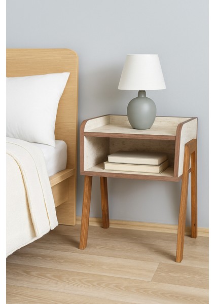 Iskandinav Tarzı Masif Ahşap Ayaklı Komodin – Modern Doğal ve Şık Görünüm fiyatları