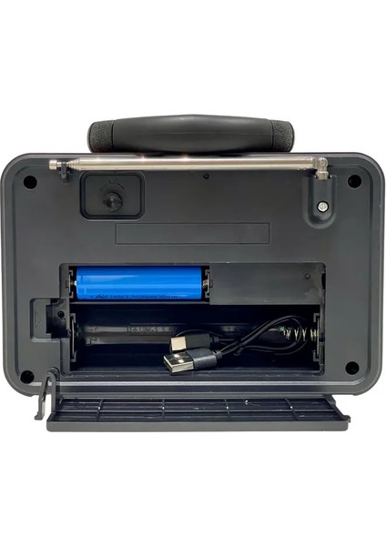 NS-8898 Nostalji Analog Saatli Radyo Bluetooth Hoparlör Usb/tf/ Aux Giriş Bataryalı 8 Watt fırsatları