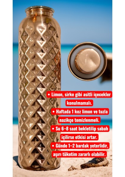 Saf Bakır Matara Elyapımı Dogal Suya Enerji Atıyor Bakır Suluk Bakır TERMOS700ML modelleri