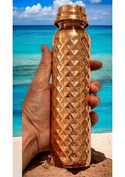 Saf Bakır Matara Elyapımı Dogal Suya Enerji Atıyor Bakır Suluk Bakır TERMOS700ML fırsatları