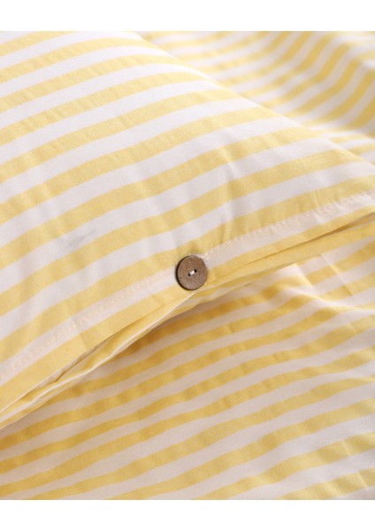 Sarı Çizgili Çift Kişilik Lastikli Çarşaflı Nevresim Takımı fiyatları