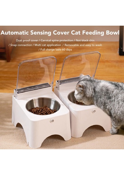 Sensörlü Otomatik Kedi Mama Kabı Akıllı Algılama ve Taze Tutma Özellikli Pratik Şarjlı Besleyici indirimleri