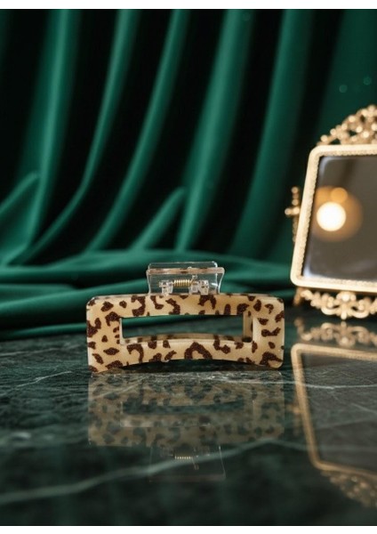Kadın Leopar Desenli Akrilik Mandal Toka fiyatları