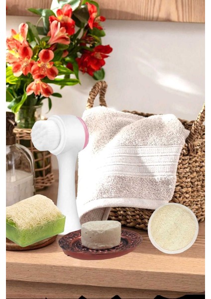 5'li Kabak Lifli Avokado Sabun Yüz Pedi Cilt Temizleme Fırçası Sıkılaştırma Temizleme Peeling Seti fiyatları