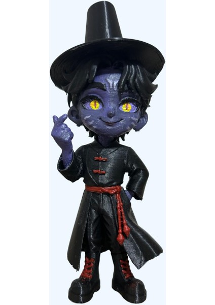 Iblis Jinu Figürü | El Boyama 3D Koleksiyon Figürü | K-Pop Demon Hunters Tarzı | Şapkalı fırsatları