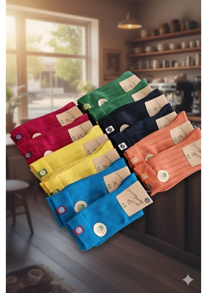 Pamuk Soket Çorabı; Dikişsiz; Mevsimlik ; 36-39 Numara; Asorti 12'li Kutu fırsatları