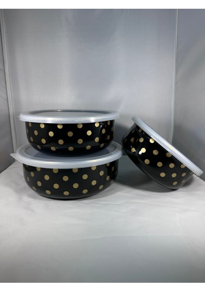 Lüx Emaye 3 Boy Saklama Kabı, Hava Sızdırmaz Emaye Saklama Kabı Organizer modelleri