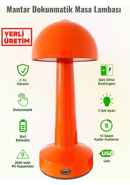 Mantar Metal Masa Lambası