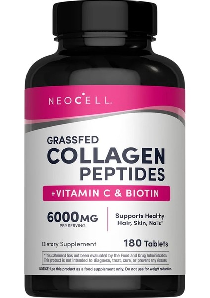 Grassfed Collagen Peptides 6000 Mg 180 Tablet