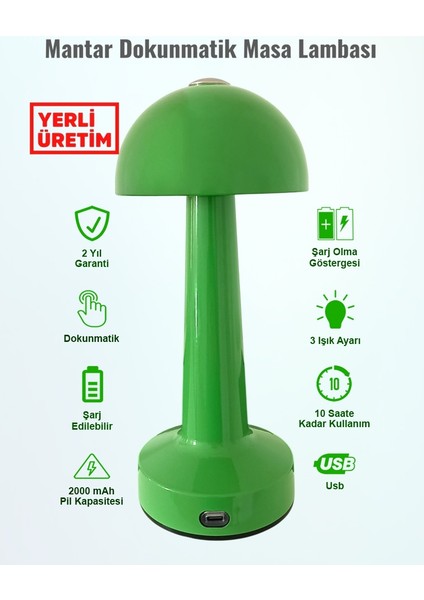 Mantar Metal Masa Lambası