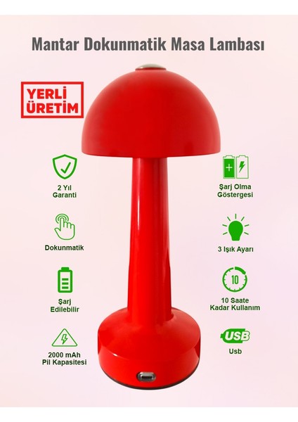 Mantar Metal Masa Lambası